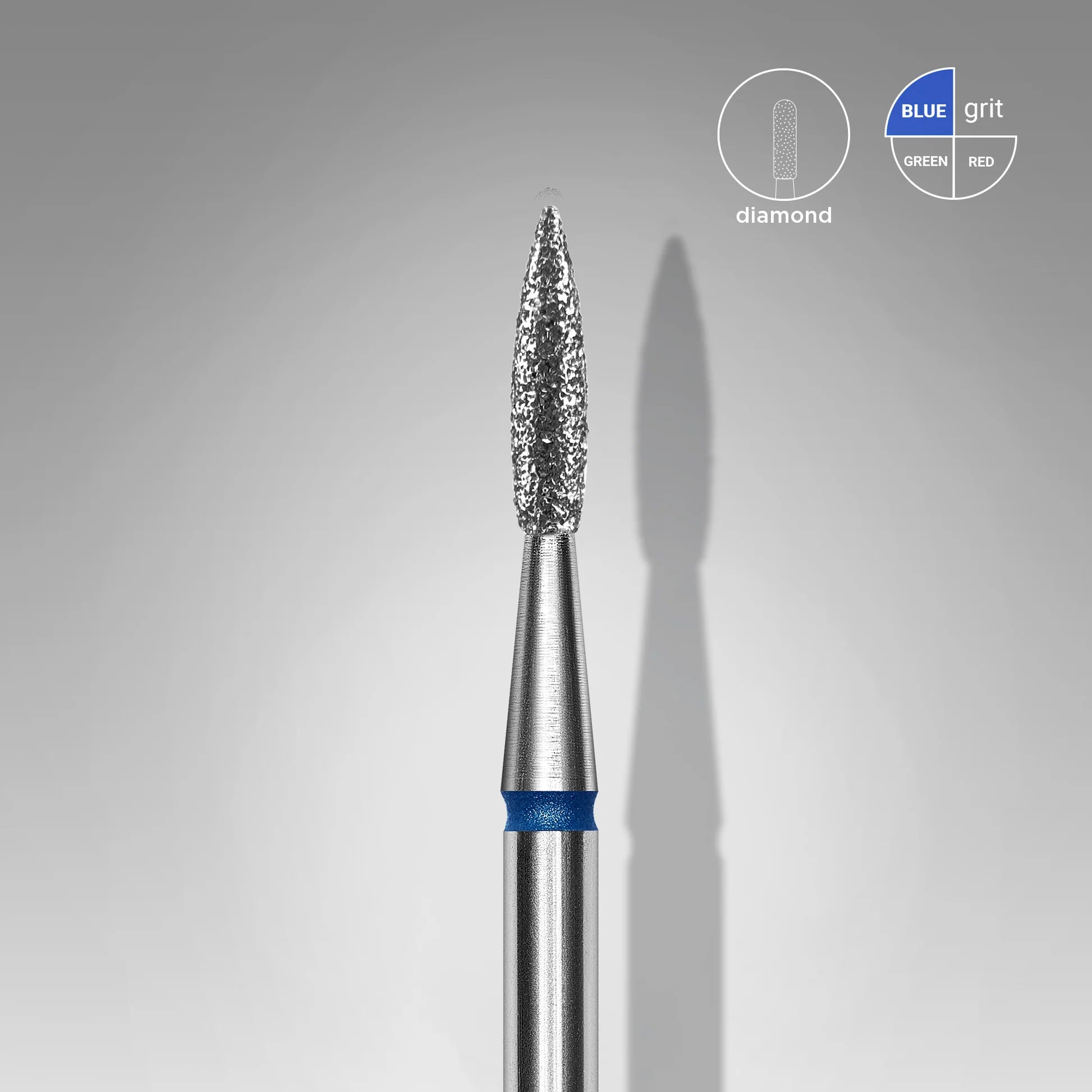 STALEKS Diamond Nail Drill Bit Pointed Flame- Expert Blue