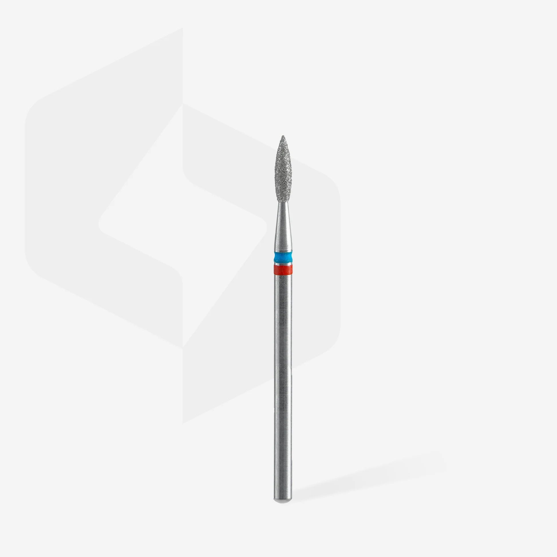 STALEKS Diamond Nail Drill Bit Pointed Flame- Expert Blue/Red